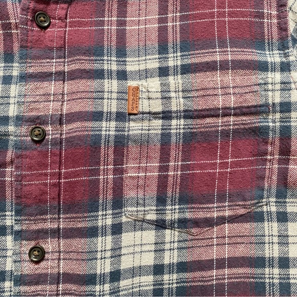 $10 or 2/$15 Men’s CHAPS Plaid Flannel Button Down Shirt Size Large - Picture 3 of 5